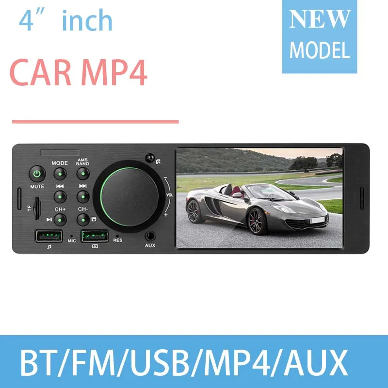 Автомагнитола 4 1 дюйма TFT Din FM-радио Bluetooth MP5 плеер подключение камеры заднего вида
