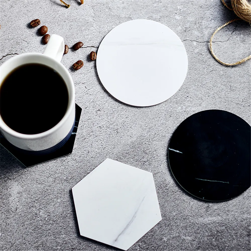 Коврик для кофейных чашек с мраморным узором из ПВХ подставки чая столовые