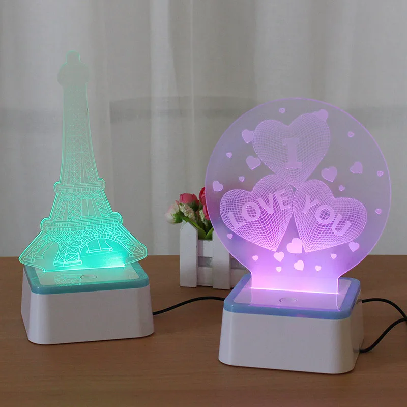 

3D table lamp toys creative confession gift colorful color touch night light