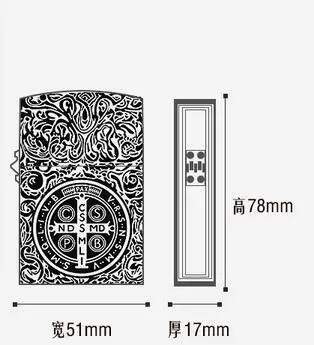 Hong Kong подлинный бренд ZORRO ветер керосиновая Зажигалка серебристого цвета Большие