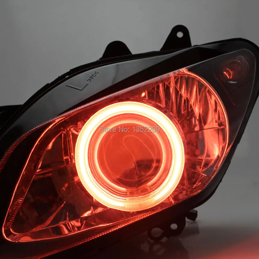 1 комплект фары для проектора HID Angel Eyes Red Halo Lamp For 2002 2003 Yamaha YZF R1| |