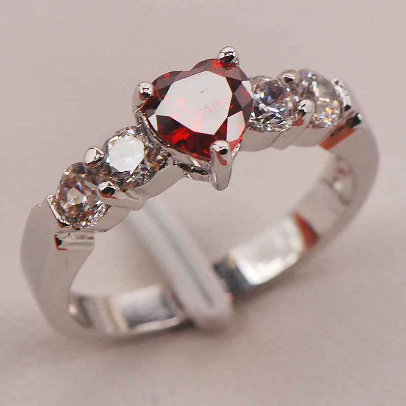 Кольцо из серебра 925 пробы с гранатом размеры 5 6 7 8 9 F667|jewelry for sale wholesale|jewelry hematitejewelry