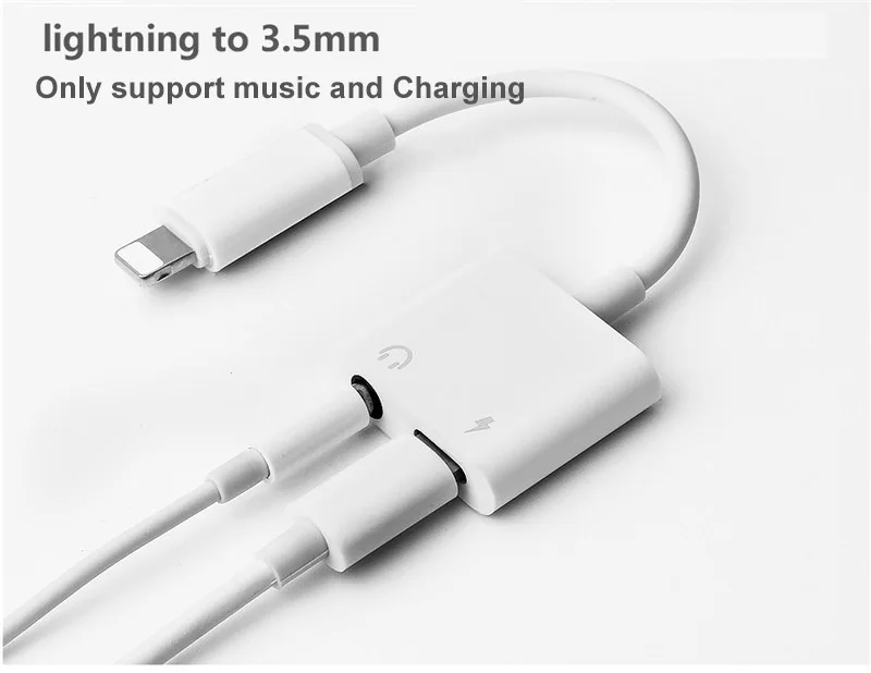 2 в 1 аудио адаптер зарядный кабель для наушников для iPhone 7 8plus X Xs Aux Jack гарнитура для Lightning 3,5 мм для наушников разветвитель