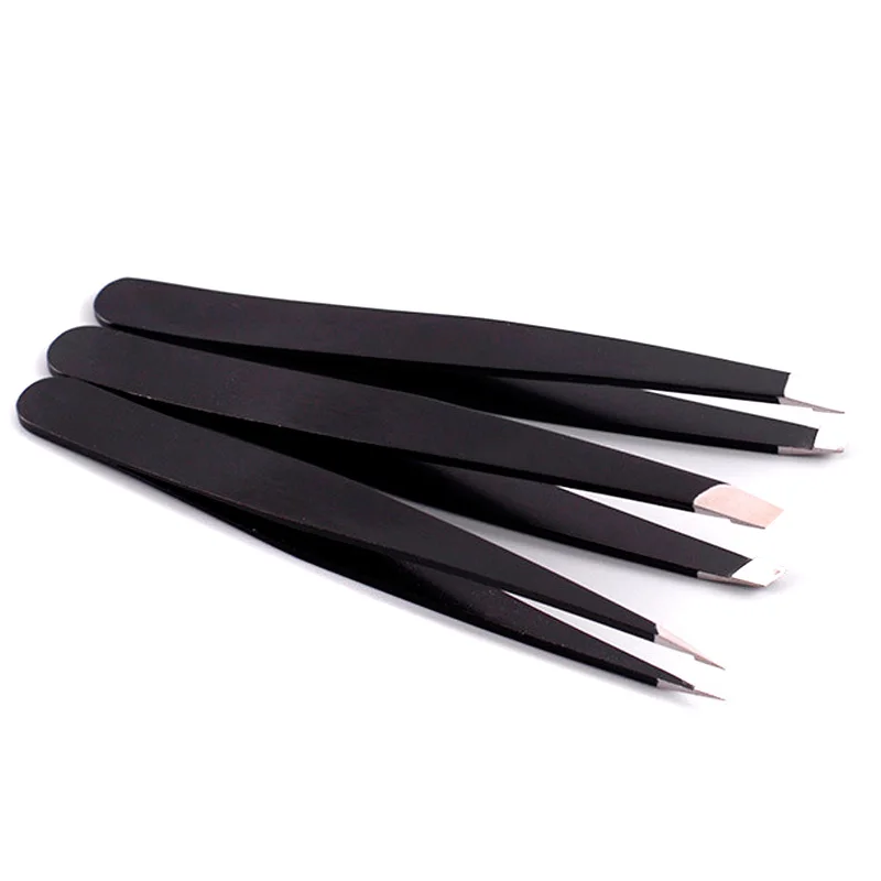 3 Pcs/Set Eyebrow Tweezers Stainless Steel Point Tip/Slant Tip/Flat Tip Hair Remover Tools Kit CD88 | Красота и здоровье