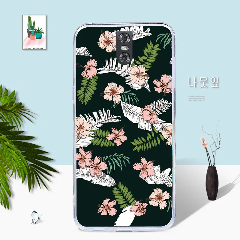 Чехол Для Doogee bl7000 Силиконовая задняя крышка роспись милый цветок башни животных