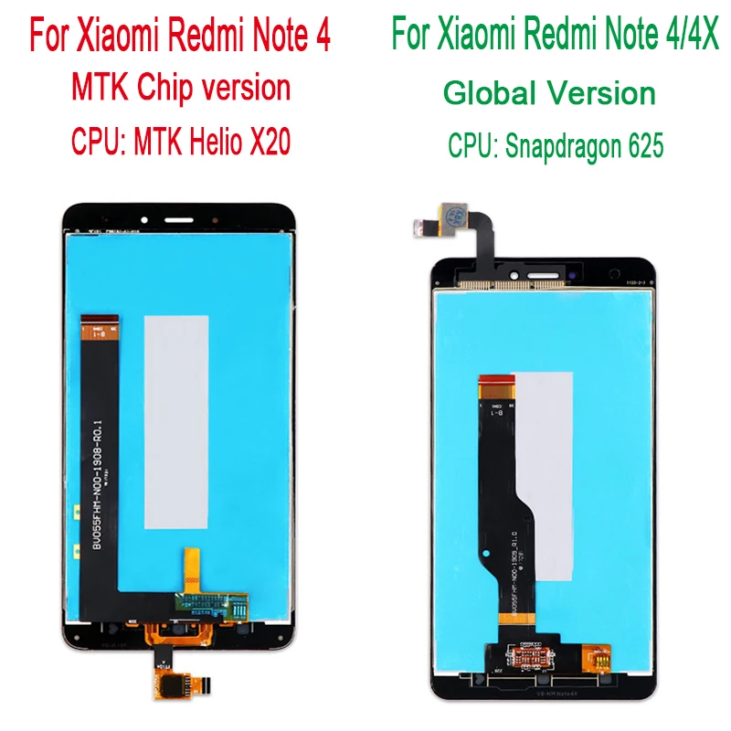 JRZ для Xiaomi redmi note 4 4X ЖК-дисплей и сенсорный экран 5 ''с рамкой в сборе +