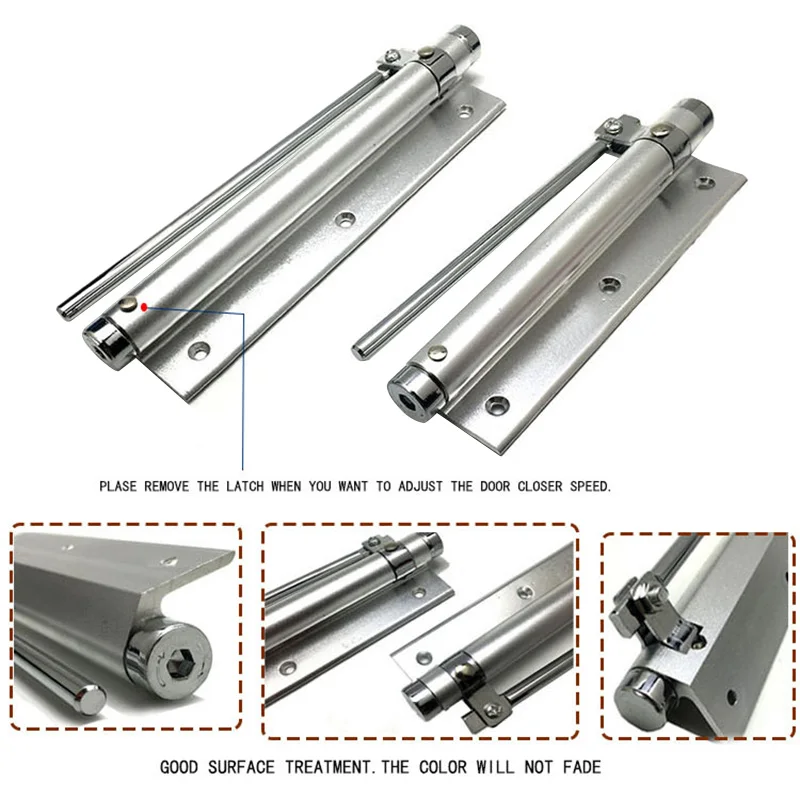 Пневматический пружинный автоматический прибор для закрывания двери бесшумные