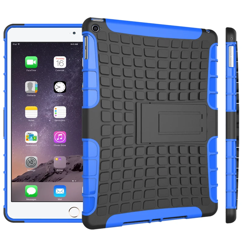 BLUE TPU+ PC роскошный армированный нескользящий защитный чехол для планшета для iPad 9,7 A1822 A1823 A1893 A1954 9,7" - Цвет: BLUE