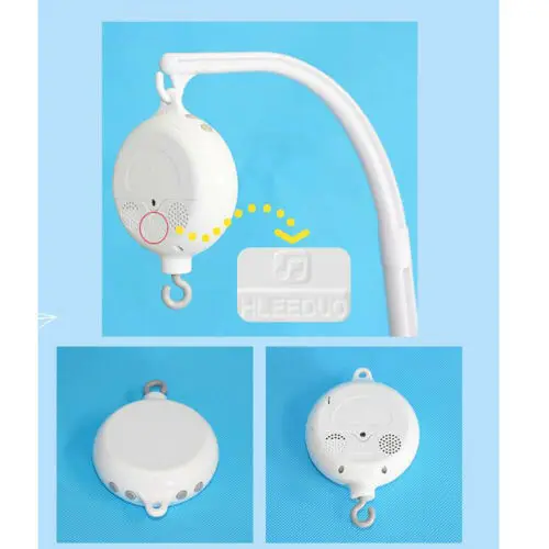 Вращающаяся детская Мобильная кровать с колокольчиком 35 мелодий Музыкальная