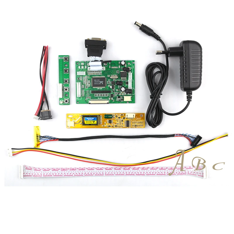 Плата контроллера VGA AV + инвертор подсветки комплект кабелей 30P Lvds для Raspberry PI 3