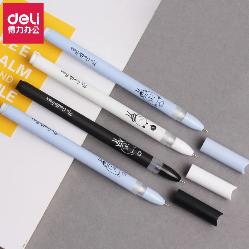 4 шт./лот гелевая чернильная ручка пластиковая мультяшная стильная тонкая 0 38 мм