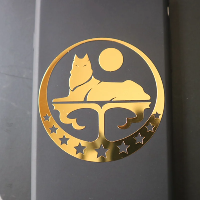 JS001 Golden CK2884#8*8см наклейки на авто Чечня Чеченская Республика Ичкерия Чеченский волк водонепроницаемые наклейки на машину наклейка для авто автонаклейка стикер - Название цвета: JS001 Golden