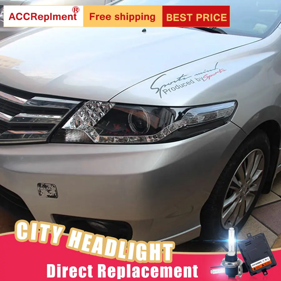2 шт. светодиодный фары для Honda City 2010-2013 Автомобильные ангельские глазки комплект