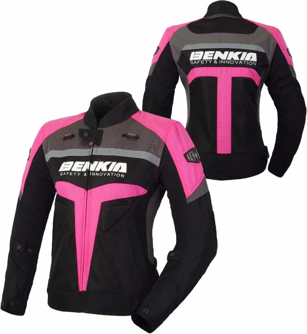 BENKIA летняя мотоциклетная куртка Женская дышащая сетчатая бронежилет одежда для