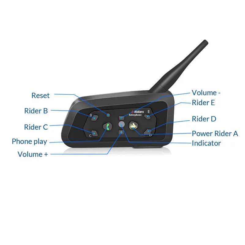 2 шт. R6 мотоцикл Bluetooth шлем гарнитуры домофон громкой связи гарнитура для диктора 6