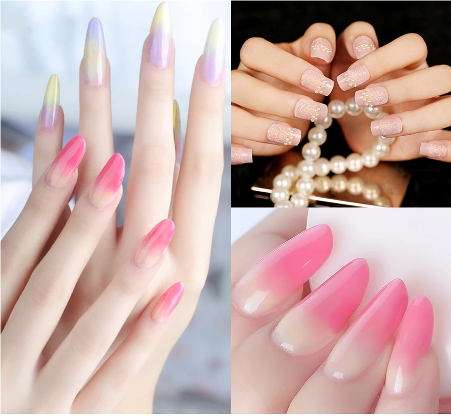 Полигель Docaty для дизайна ногтей прозрачный лак наращивания маникюрный стойкий