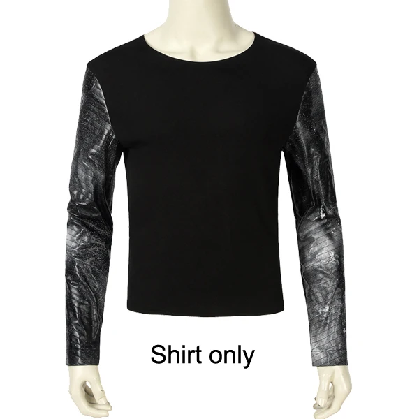 Shirt only Игра престолов 8 Ночной король наряд аксессуары для маскарада на Хеллоуин Песнь Льда и Огня белый ходунки пиджак шлем костюм - Цвет: Shirt only