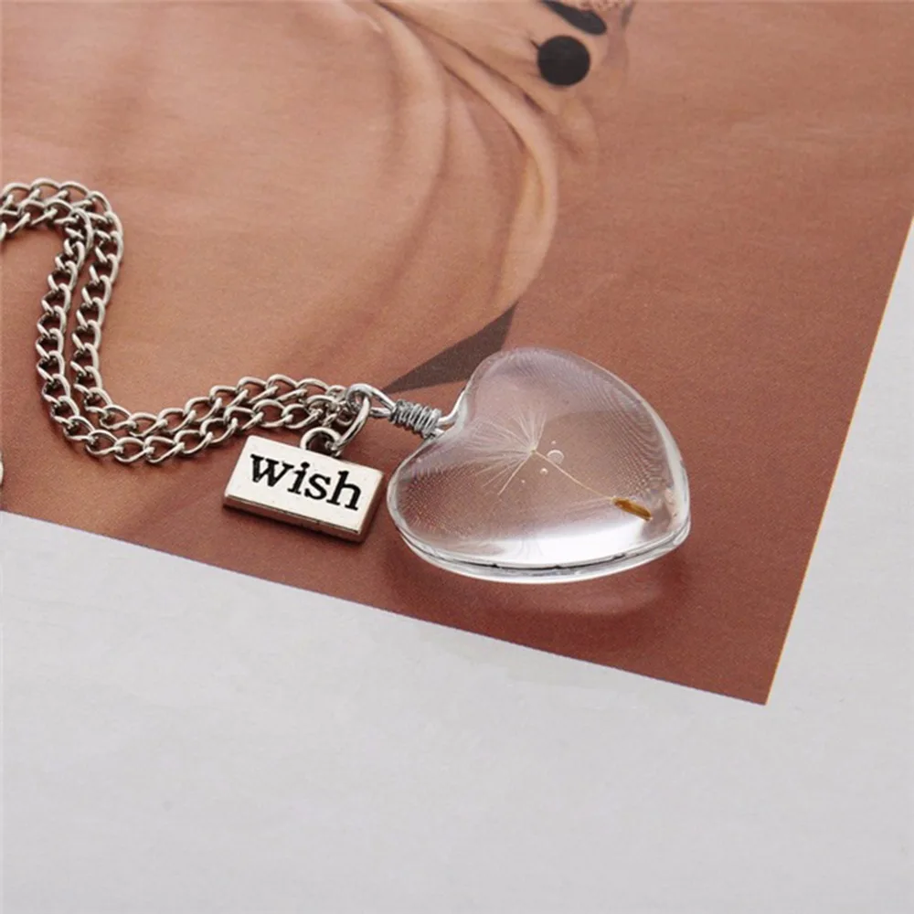 С изображением пожеланий из бутылки ожерелье шар Lucky бутылка реальный