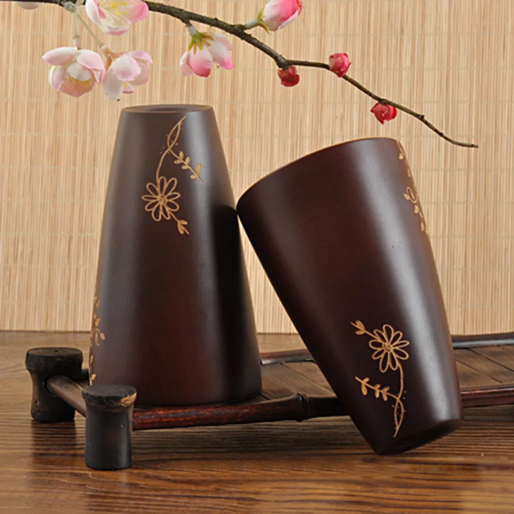 Новая деревянная чашка чайная кружка Log Color примитивная ручная работа