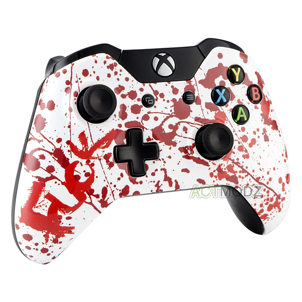 Спереди Корпус В виде ракушки Лицевая панель чехол для Xbox One контроллер крови fuxk |