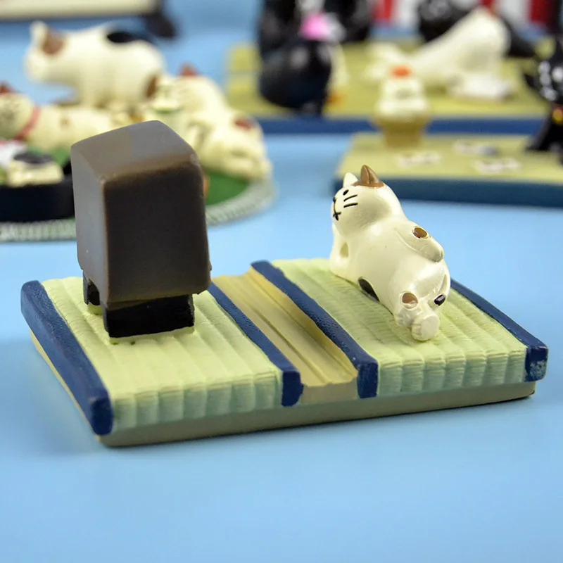 tatami cat TV Япония каваи мультфильм Животные go picnic миниатюрный Сакура экран дерево лужайка пень Горячая весна татами Дерево отверстие Свадебная мебель игрушка - Цвет: tatami cat TV