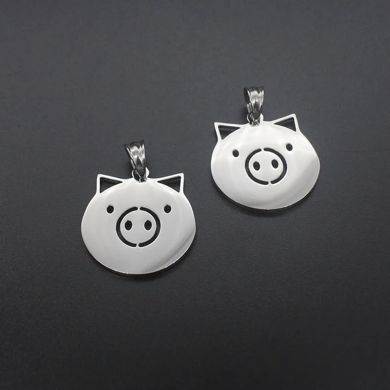 Новинка милая подвеска в виде мультяшного животного из нержавеющей стали