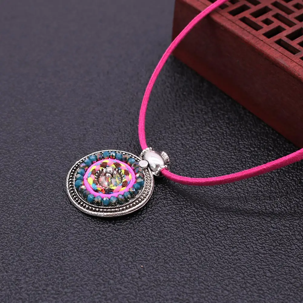 Новое ожерелье богемный кулон из сплава кожаное модное ручной работы винтажное