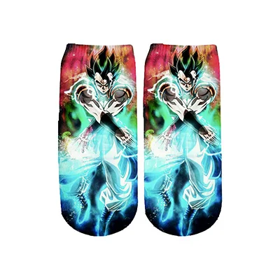 PLstar Cosmos/Хлопковые носки Z Son Goku/Son Gohan/Vegeta, хлопковые носки с разноцветными теплыми рисунками, короткие носки до щиколотки-4 - Цвет: 7