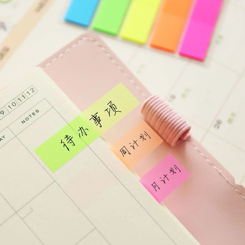 1 шт. Радуга флуоресцентный индекс блокнот заметки Kawaii стикеры Filofax блокноты для записей царапины Канцтовары офисный школьный принадлежности
