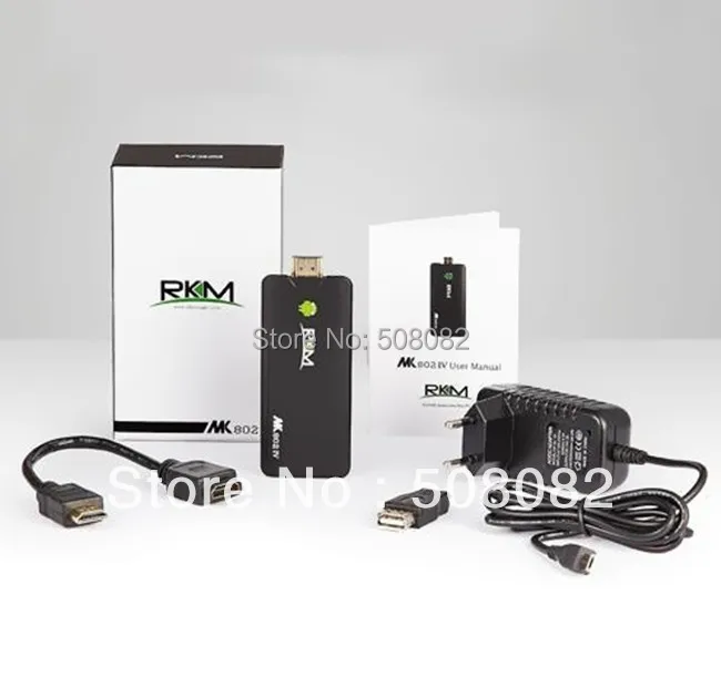 Rikomagic MK802 IV Android 4.4.2 Mini PC TV Box RK3188T Quad core 2 ГБ RAM 8 MK802iv Stick МК 802 iv + Measy RC12 Air Mouse |