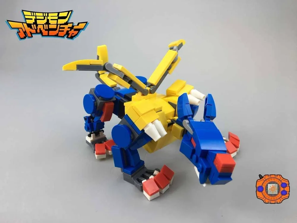 

Kennie New Arrive Personal DIY Digital Monster model Blocks building MetalGarurumon Action Figure for Creative children gift