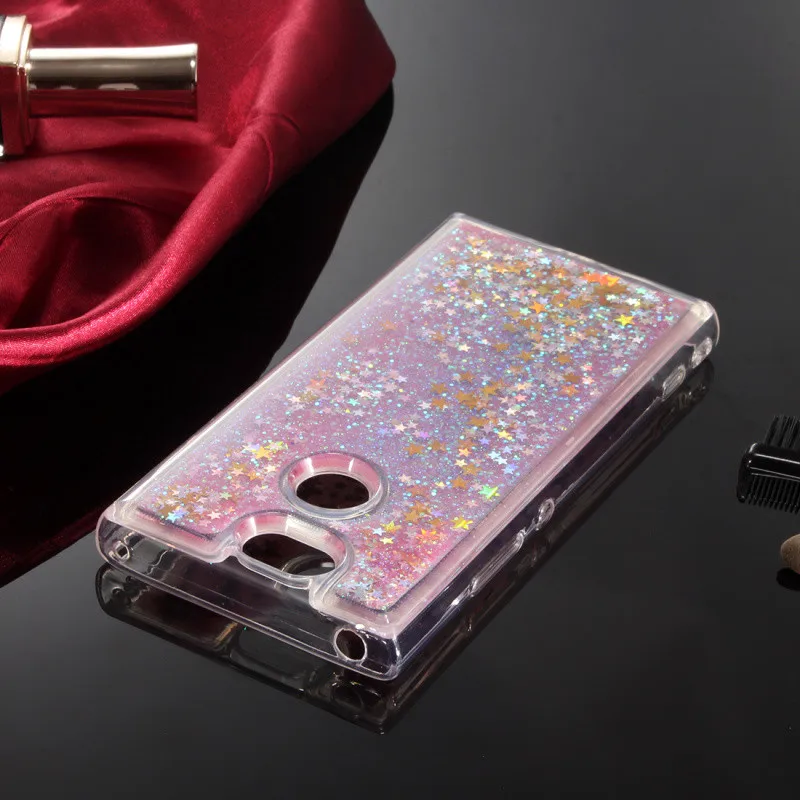 For Fundas Sony Xperia XA2 Case Cover Soft Liquid Glitter Silicone TPU Phone Coque | Мобильные телефоны и аксессуары