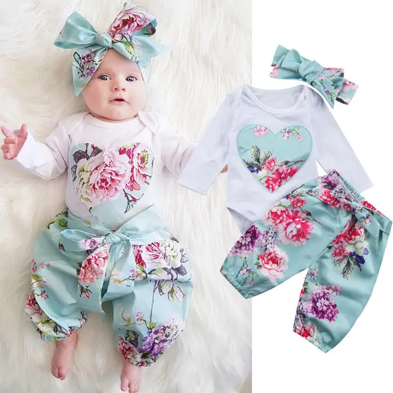 Kidlove для новорожденных Обувь девочек с длинным рукавом цветочным узором