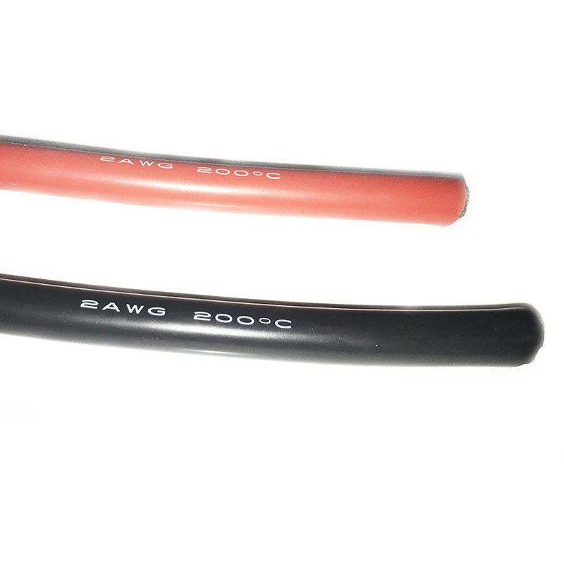 Нагревательный провод силиконовый силикагель кабель 5 м черный + красная