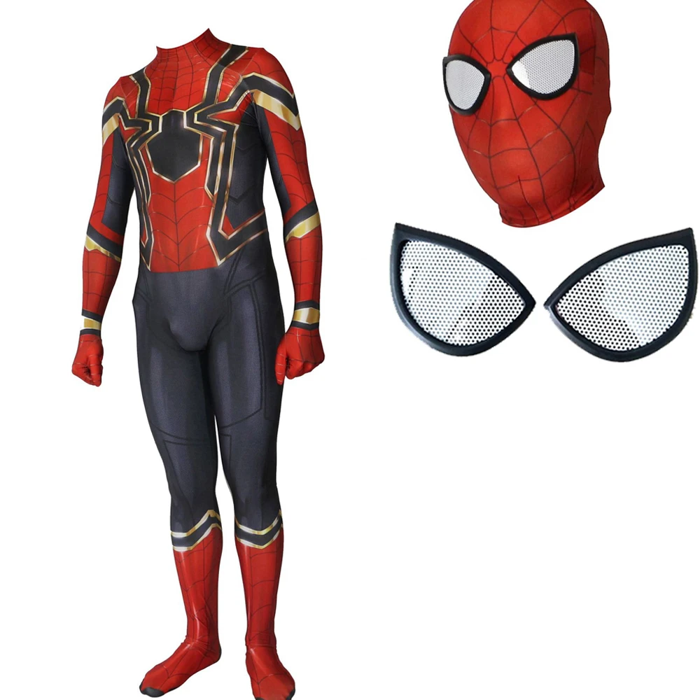 Костюм Человека паука Детский костюм с 3d маской из спандекса для мальчиков