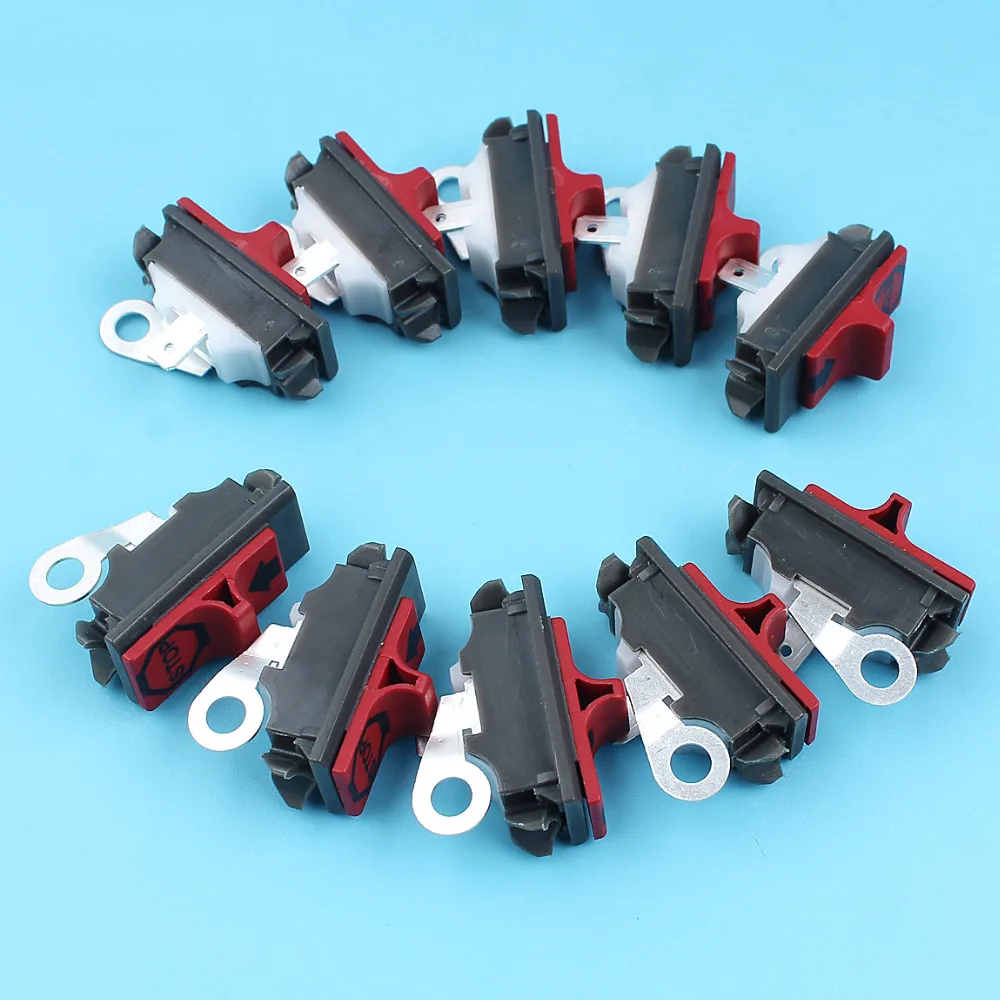 10 X ВКЛ-ВЫКЛ стоп выключатель комплект для HUSQVARNA 137 142 36-41 42 136 50 51 55 61 141 266 268 272 281 288 бензопила Замена Запчасти