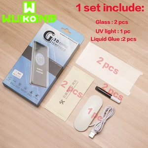 2pcs full cover liquid uv glue screen protector for samsung s9 plus s8 plus note8 note9 tempered glass for samsung s10e s10 plus free global shipping