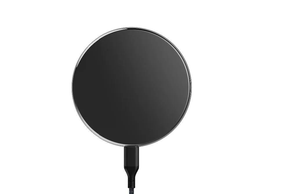 Беспроводное зарядное устройство Lantro JS Qi быстрое 3 0 тонкая круглая черная