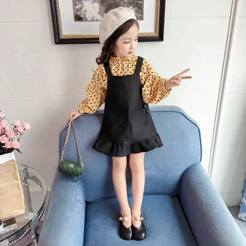 Детская одежда для девочек весна-осень 2019 новый корейский милый женский топ и в