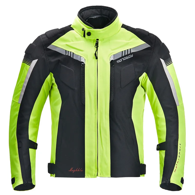 J07 Yellow Jacket Motoboy мужские профессиональные мотоциклетные гоночные куртки брюки водонепроницаемый теплый светоотражающий, для мотокросса пальто четыре сезона 600D Оксфорд - Цвет: J07 Yellow Jacket