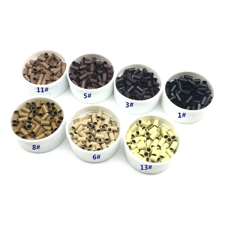 На микро петлях черный коричневый блонд на капсуле кольцевым соединением 1000 шт. 3