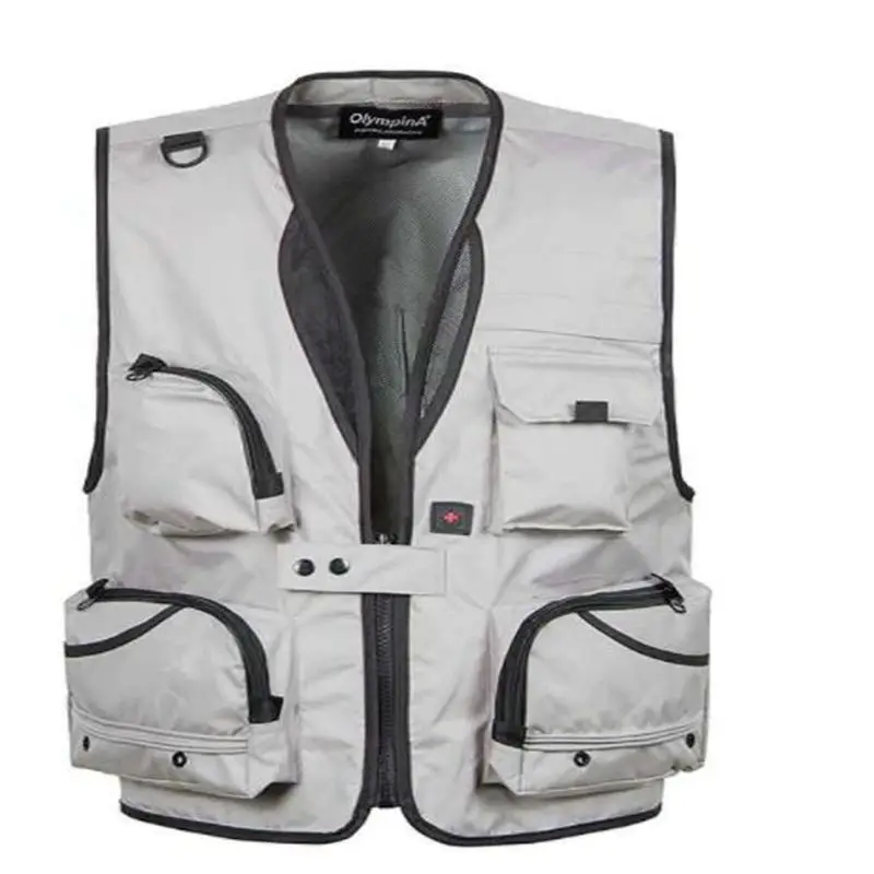 Мешковатая мужская куртка без рукавов со множеством карманов Повседневный