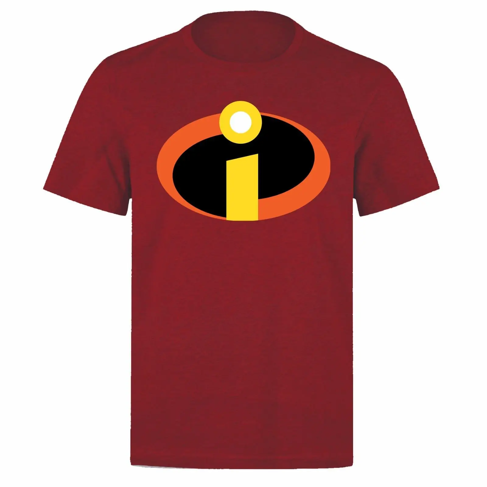 Суперсемейная Красная футболка унисекс с логотипом супергероев принтом Мужская