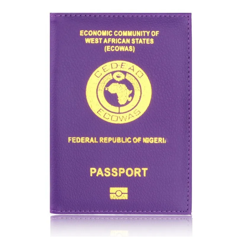 Нигерийский держатель для карт Обложка паспорта креативный PU кожаный Органайзер