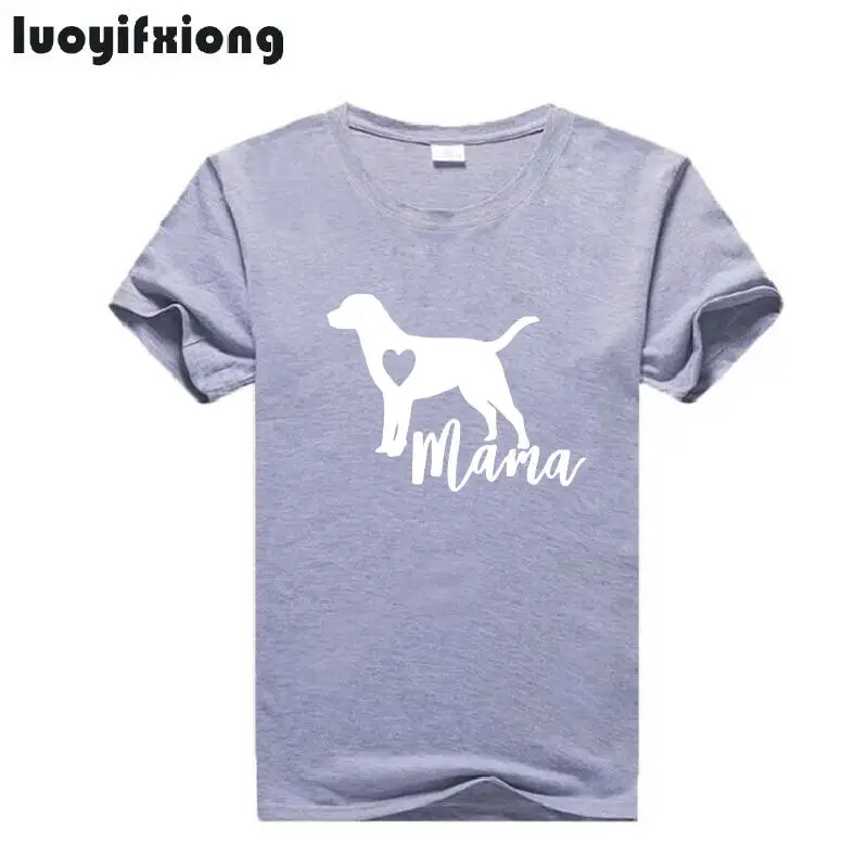 Собака Mama Футболка с принтом женские топы коротким рукавом и О-образным вырезом