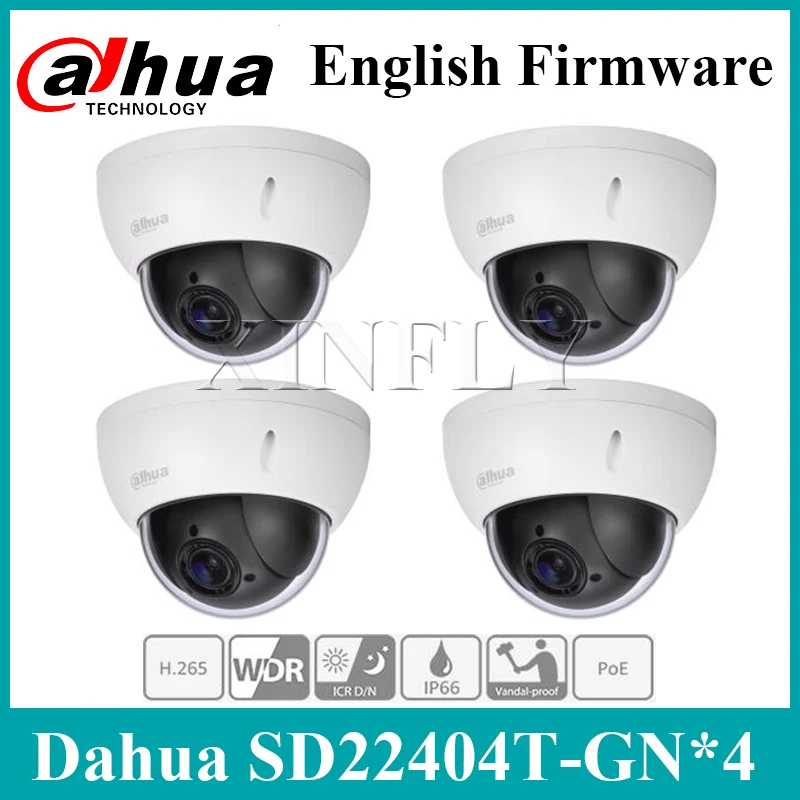 4 шт./лот Dahua SD22404T-GN 4MP 4x сетевая камера PTZ капельницы WDR(широкий динамический диапазон) POE IP66 IK10 обновления от SD22204T-GN с логотипом Dahua экспресс