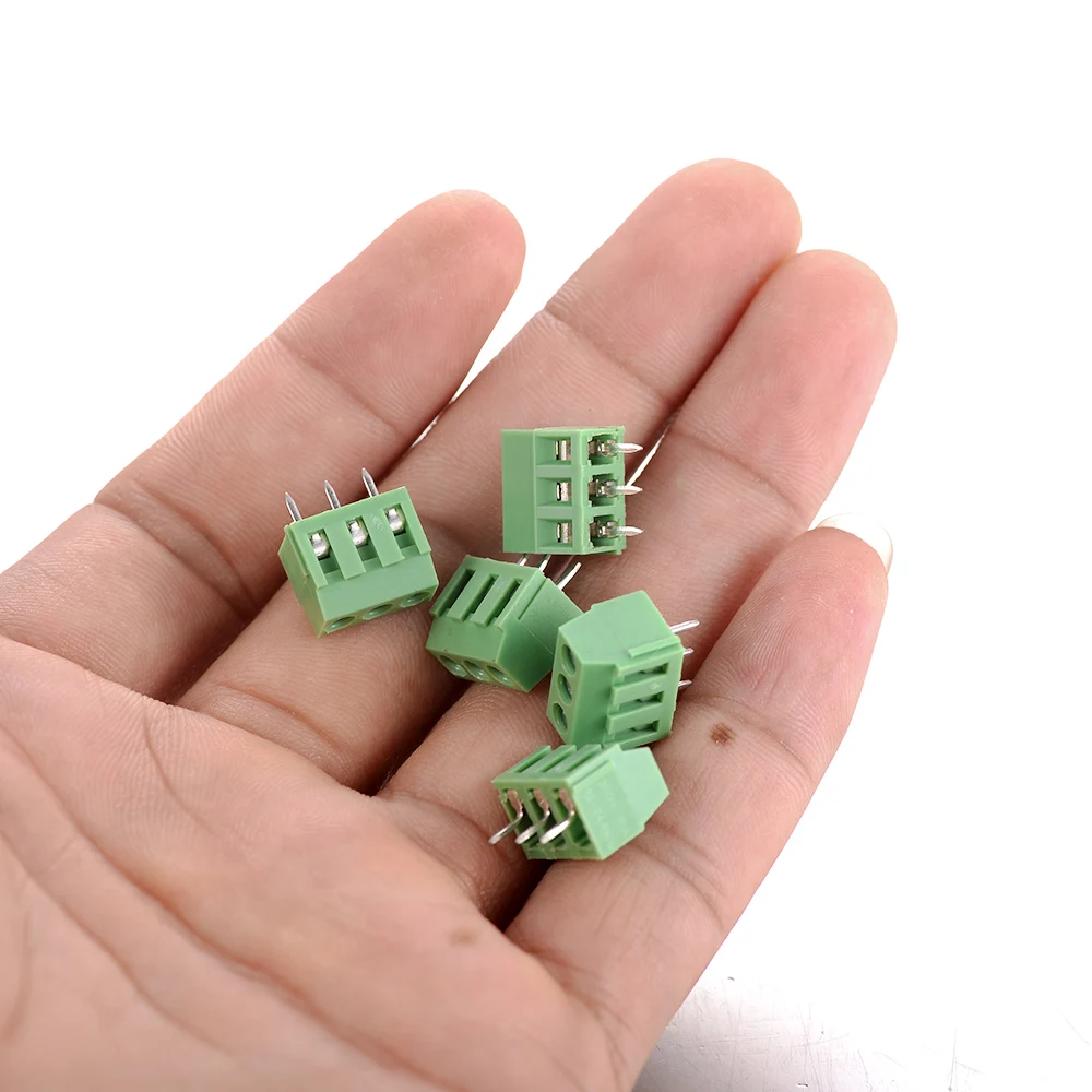 Новинка 5/10/20/40/100/200 шт. 3Pin PCB Клеммная колодка Разъем Панель Крепление шаг 3 5 мм 10A 300