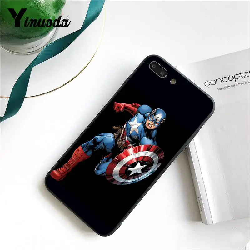 Yinuoda для iPhone 7 6 X чехол X-men Капитан Америка ведущий чехол для iPhone X 8 7 6S Plus X 5 5S SE XR XS XSMAX
