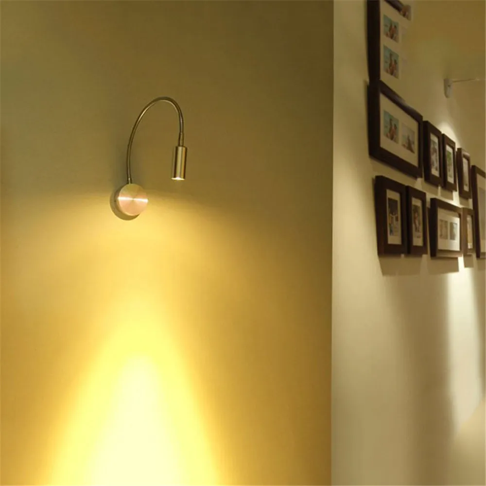 Гибкие Настенные светильники светодиодные лампы для чтения крепление галерея