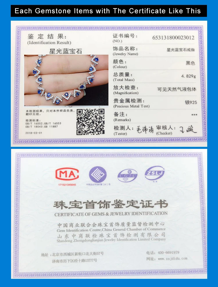 [MeiBaPJ]Real Natural Sapphire Gemstone Bracelet 925 Sterling Silver Blue Stone Bangle for Women Fine Wedding Jewelry | Украшения и